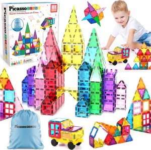Happy Kiddo PC61 KLOCKI MAGNETYCZNE 61w1 PICASSO TILES 1