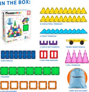 Happy Kiddo PC61 KLOCKI MAGNETYCZNE 61w1 PICASSO TILES 4