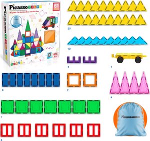 Happy Kiddo PC61 KLOCKI MAGNETYCZNE 61w1 PICASSO TILES 7