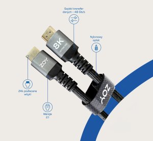Kabel ZOY HDMI - HDMI 3m czarny (ZCH3) 2