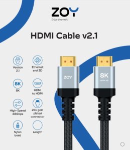 Kabel ZOY HDMI - HDMI 5m czarny (ZCH5) 4