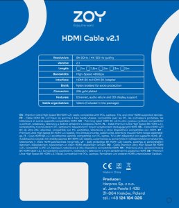 Kabel ZOY HDMI - HDMI 5m czarny (ZCH5) 5