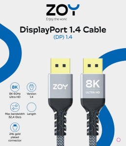 Kabel ZOY DisplayPort - DisplayPort 5m czarny (ZCD5) 4