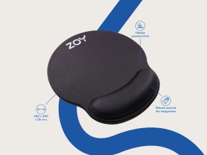 Podkładka ZOY żelowa czarna ZMP25 2