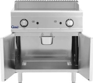 Royal Catering Grill płyta grillowa gładka z szafką na gaz propan / LPG / ziemny 12 kW Grill płyta grillowa gładka z szafką na gaz propan / LPG / ziemny 12 kW 2