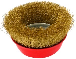 Geko Szczotka druciana czołowa mosiężna 125mm/5" M14(30) 3