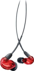 Słuchawki Shure Shure SE215SPE-RD-EFS - Słuchawki douszne z pojedynczym przetwornikiem i kablem 3.5mm (czerwone) 1