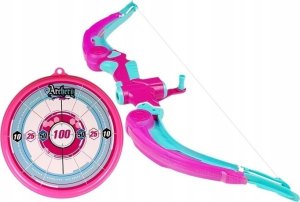 LeanToys Łuk z Tarczą + 3 Strzały na Przyssawki Różowy 2