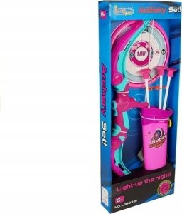 LeanToys Łuk z Tarczą + 3 Strzały na Przyssawki Różowy 6