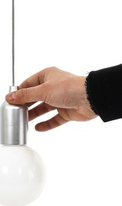 Lampa wisząca Intesi INTESI LAMPA WISZĄCA ŻARÓWKA SREBRNA L 2