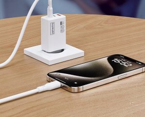 Ładowarka Zenwire Szybka Ładowarka Sieciowa Kostka GAN 3.0 65W 2x USB-C USB-A do iPhone Quick Charge Zenwire SDC-608 4