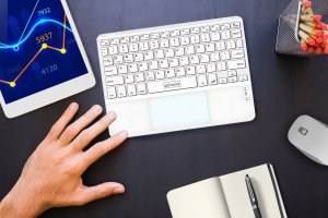 Zenwire Klawiatura Bezprzewodowa Bluetooth z Touchpadem SLIM do Telefonu Tabletu iPad Zenwire WLK-619 4