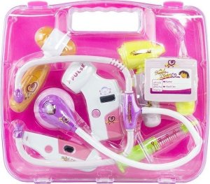 LeanToys Zestaw Lekarski W Walizce Różowy Stetoskop Lekarz LEAN Toys 1