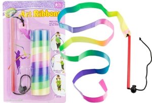 LeanToys Kolorowe Wstążki Do Tańca Gimnastyki Artystycznej 121 cm LEAN TOYS 1