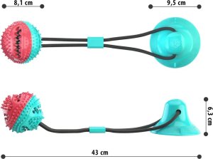 Nuxie Zabawka piłka szarpak z przyssawką 43cm 2