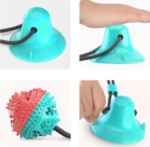 Nuxie Zabawka piłka szarpak z przyssawką 43cm 10