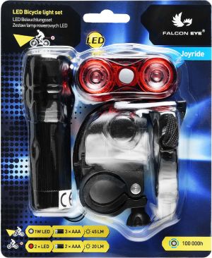 Falcon Eye Zestaw lamp rowerowych, JOYRIDE, bateryjne (3x AAA / 3x AAA), zestaw (2x uchwyt) (FBS0011) 5