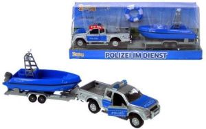 Hipo Auto Policja 12cm z łódką (510614) 1