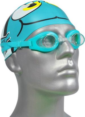 Victoria Sport Zestaw juniorski FISH okularki + czepek błękitny 1