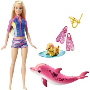 Lalka Barbie Mattel Barbie Nurkowanie z delfinem, zestaw (FBD63) 1