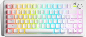 Klawiatura Glorious Glorious GMMK 3 75 % Custom Gaming-Tastatur - Pre-Built, ANSI (US), Fox Switches, weiß 1