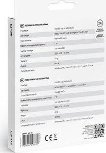 Kieszeń Savio Obudowa na dysk zewnętrzny HDD / SSD 2.5' USB 2.0 AK-73 5