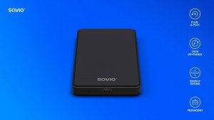 Kieszeń Savio Obudowa na dysk zewnętrzny HDD / SSD 2.5' USB 2.0 AK-73 7