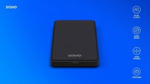 Kieszeń Savio Obudowa na dysk zewnętrzny HDD / SSD 2.5' USB 2.0 AK-73 9