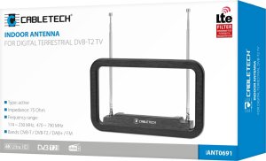 Antena RTV Cabletech Antena pokojowa do cyfrowej telewizji naziemnej DVB-T2 3