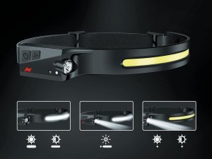 Latarka czołowa Rebel Latarka czołowa akumulatorowa  (COB)- opaska 10