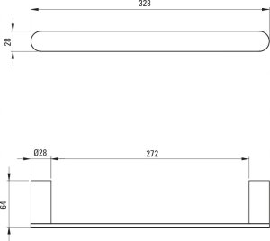 Deante Wieszak ścienny na ręcznik - 30 cm 2