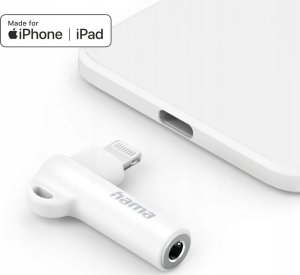 Adapter USB Hama HAMA ADAPTER AUDIO, LIGHTNING - 3,5mm JACK, BIAŁY 8