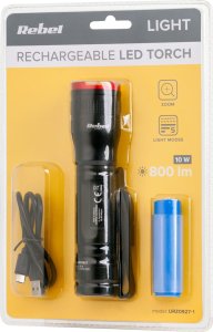 Latarka Rebel Akumulatorowa latarka ręczna  Rebel- 800Lm 6