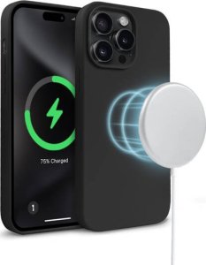 Crong Crong Color Cover Magnetic - Etui iPhone 15 Pro MagSafe (czarny) 2