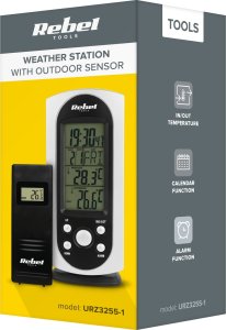 Stacja pogodowa Rebel Bezprzewodowa stacja pogodowa z czujnikiem zewnętrznym 5