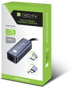 Karta sieciowa Techly Techly USB 3.1 Typ C auf RJ45 Adapter 2
