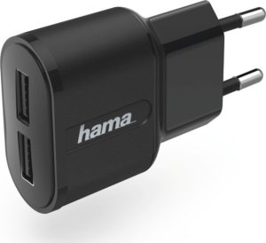 Ładowarka Hama ŁADOWARKA SIECIOWA USB (2xUSB) 230V 2,4A 3