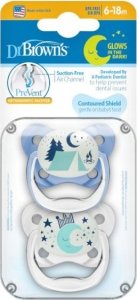 Dr Browns PV22008 SMOCZEK ORTODONTYCZNY PREVENT  NIEBIESKI  ŚWIECĄCY 6-18 2-PAK 2
