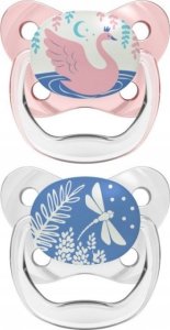 Dr Browns PV12007 SMOCZEK ORTODONTYCZNY PREVENT RÓŻOWY ŚWIECĄCY 2SZT 0-6 2