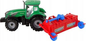 LeanToys Ciągnik Z Pługiem Napęd Frykcyjny Czerwony 3