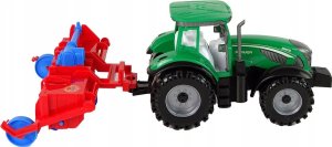 LeanToys Ciągnik Z Pługiem Napęd Frykcyjny Czerwony 5