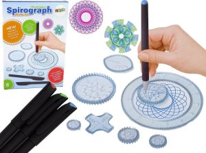 LeanToys Zestaw Edukacyjny Spirograf Pisaki 1