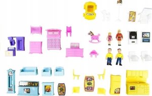 LeanToys Duży domek dla lalek z akcesoriami + Meble 69cm 4