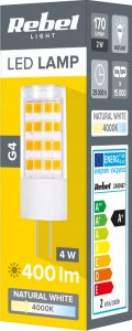 Rebel Lampa led Rebel 4W, G4, 4000K, 12V 4