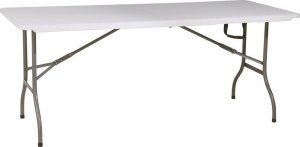 Saska Garden STÓŁ CATERINGOWY SKŁADANY W WALIZKĘ 180x70CM MAX.100KG BIAŁY 1