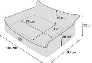 DOGGY Legowisko Joker Beżowe XXL 6