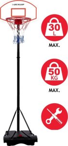 Dunlop Zestaw regulowany do koszykówki 165-205 cm 3