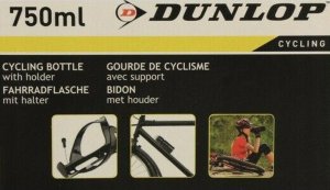 Dunlop BIDON ROWEROWY DUNLOP 750ML Z KOSZYKIEM CZARNY 4