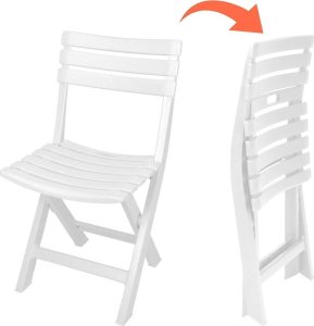 ProGarden ZESTAW 4 KRZESEŁ CATERINGOWYCH PLASTIKOWY SKLADANCYH KOMODO BIAŁY 5