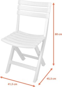 ProGarden ZESTAW 4 KRZESEŁ CATERINGOWYCH PLASTIKOWY SKLADANCYH KOMODO BIAŁY 7